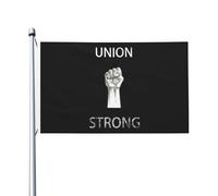 Drapeau Extérieur Union Strong - Le Poing Du Pouvoir Ouvrier Pirate Drapeaux Résistants Aux Intempéries Drapeau De Jardin Pour Festival, Jardin, Cadeau D'Anniversaire, 90X150cm