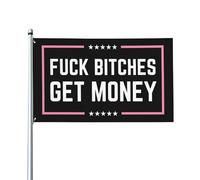 Drapeau Facebook « Gagnez de l'argent » 3x5 - Bannière tapisserie « Fuck Bitches Get Money » 3x5 - Panneau extérieur pour maison ou jardin