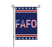 Drapeau FAFO 28x40 « Faites n'importe quoi et vous verrez » - Panneaux de jardin double face en toile de jute