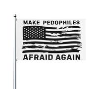 Drapeau « Faisons à nouveau peur aux pédophiles » 90 x 150 cm, décoration intérieure et extérieure, bannière de procession avec 2 œillets