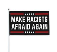 Drapeau « Faisons à nouveau peur aux racistes » 90 x 150 cm, bannière pour la maison avec œillets en laiton, drapeau d'extérieur en polyester
