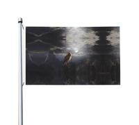 Drapeau festif double face avec œillets pour décoration d'intérieur et d'extérieur 91 x 152 cm