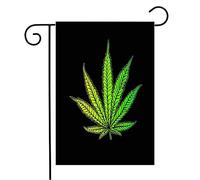 Drapeau Feuilles Illicites Imprimer Haschisch Fumée Verte Herbe Hallucinée Isolée Hallucinogène Mauvaise Herbe Couverture Imprimé Drapeau De Bienvenue, Pour Les Bureaux, Les Défilés, 30x45cm