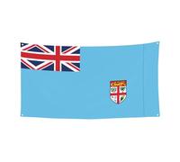 Drapeau Fidji imprimé décoration de vacances à suspendre - 177,8 x 88,9 cm - Bannière de Noël, anniversaire, fête