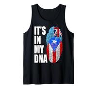 Drapeau fidjien et portoricain mélange ADN Patrimoine Débardeur