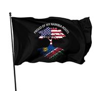 Drapeau fier de mes racines de Namibie, 3x5 pieds, couleurs vives et résistant aux UV, bannières murales pour l'extérieur et l'intérieur
