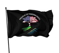 Drapeau fier de mes racines de Tanzanie, 3x5 pieds, couleurs vives et résistant aux UV, bannières murales pour l'extérieur et l'intérieur
