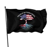 Drapeau fier de mes racines de Tuvalu, 3x5 pieds, couleurs vives et résistant aux UV, bannières murales pour l'extérieur et l'intérieur