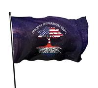 Drapeau fier de mes racines du Paraguay 3 x 5 pieds, couleurs vives et résistant aux UV, bannières murales pour l'extérieur et l'intérieur