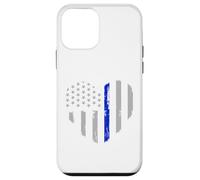 Drapeau Fin Bleu en Forme de cœur pour Policier Coque pour iPhone 12 Mini