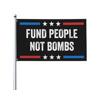 Drapeau « Financer les bombes humaines » - Non à la guerre - Arrêtez d'armer Israël - Libérez l'Amérique d'Israël - Drapeaux 3x5 - Panneau de jardin - Bannières