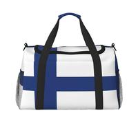 Drapeau finlandais. C'est un sac de voyage à main avec une grande capacité et multifonctionnel, un incontournable pour les voyages en plein air