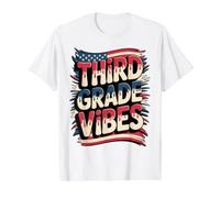 Drapeau « First Day Teacher I Teach » - Rouge et Blanc T-Shirt Graphique avec Valeur, Homme, Blanc, S
