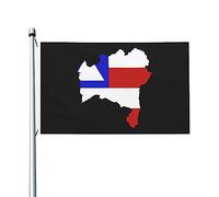 Drapeau Flag Sur La Carte De Bahia Grand Drapeau Décoration Lavable Bannière, Pour Jardin, D'Intérieur, Balcon, 90X150Cm
