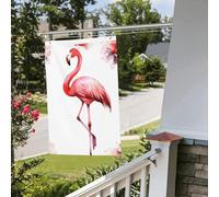 Drapeau flamant rose, 61 x 91 cm, pour extérieur et intérieur, printemps, été, automne, hiver, drapeaux de jardin avec œillets verticaux double face pour décorations de cour