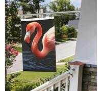 Drapeau flamant rose, 61 x 91 cm, pour extérieur et intérieur, printemps, été, automne, hiver, drapeaux de jardin avec œillets verticaux double face pour décorations de cour
