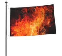 Drapeau flamme rugissante de 61 x 91 cm avec impression double face pour l'extérieur, les vacances, bannière cadeau avec œillets, toile de fond pour photo pour décoration intérieure et extérieure