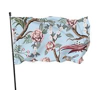 Drapeau Fleurs Et Oiseaux De Style Chinois Drapeau Militaire Personnalisés Traditionnel Bannière À Œillets, Pour D'Intérieur, Les Bureaux, Jardin, 90x150cm