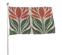 Drapeau floral botanique médiéval rose bleu 0,9 x 1,5 m pour extérieur, jardin, bannière décorative pour cour, porche, pelouse, ferme