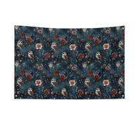 Drapeau floral Night Owls 3 x 5 pieds, bannière de jardin avec 4 trous, décoration intérieure et extérieure pour la maison