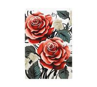 Drapeau floral rose lierre avec feuilles pour l'extérieur 6 x 0,9 m - Drapeau de jardin vertical double face - Bannière de vacances avec œillets - Drapeau de maison pour pelouse, porche, décoration