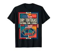Drapeau Floride Fort Jefferson Retro T-Shirt