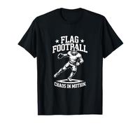 Drapeau Football Chaos in Motion Retro Sunset Player T-Shirt