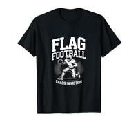 Drapeau Football Chaos in Motion Retro Sunset Player T-Shirt