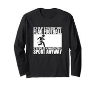 Drapeau Football Is For Smart People Funny Flag Football Manche Longue