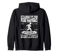 Drapeau Football Is For Smart People Funny Flag Football Sweat à Capuche