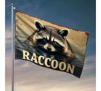 Drapeau « For The Boys », « A Raccoon Is Swimming In Water ». Drapeaux pour hommes, affiches pour dortoir universitaire (30 x 45 cm)