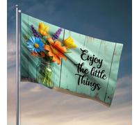 Drapeau « For The Boys Enjoy The Little Things » - Décoration extérieure - 60 x 90 cm