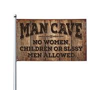 Drapeau « For The Boys Man Cave Rules » pour décoration de porche avant de piscine (30 x 45 cm)