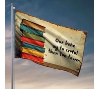 Drapeau « For The Boys Our Belief Is To Create A Colorful World ». Drapeaux pour hommes, affiches pour dortoir universitaire (120 x 180 cm)