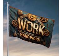 Drapeau « For The Boys Work Hard », « Know How To Work » - Décorations de plage pour la maison - Drapeaux amusants pour dortoir (60 x 90 cm)