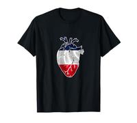 Drapeau français au coeur tricolore Patriot T-Shirt