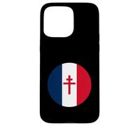 Drapeau Français avec Croix de Lorraine Patriote Français Coque pour iPhone 15 Pro Max