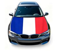 Drapeau Francais Capot Voiture 1.2 X 1.5 M 100% Polyester, Tissus éLastiques De Moteur Lavables, BannièRe De Capot De Voiture Pour Les Articles De Fan Du Monde DéFilé - FêTe Patriotique (France)