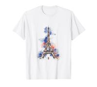 Drapeau français coloré Tricolore - Tour Eiffel France Souvenir T-Shirt Graphique avec Valeur