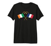 Drapeau français Heritage France Irlande Drapeau français T-Shirt Haut de Gamme