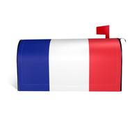 Drapeau français. Il s'agit d'une housse de boîte aux lettres en tissu imperméable avec une impression sur un côté et une ouverture incurvée sur un côté.