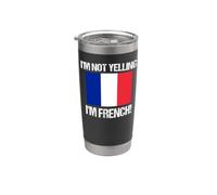 Drapeau français I'm Not Yelling France Gobelet isotherme en acier inoxydable double paroi