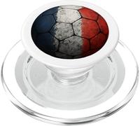 Drapeau français on Soccer Ball 4th July Patriotic Soccer Ball PopSockets PopGrip pour MagSafe