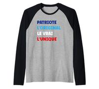 Drapeau français Patriotisme France Patriote Manche Raglan