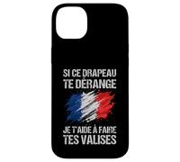 Drapeau français Splatter Si Ce Drapeau Te Derange Coque pour iPhone 14 Plus