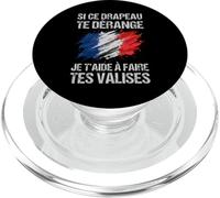 Drapeau français Splatter Si Ce Drapeau Te Derange PopSockets PopGrip pour MagSafe