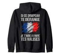 Drapeau français Splatter Si Ce Drapeau Te Derange Sweat à Capuche