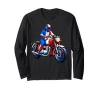 Drapeau Français Vintage Classique Racer Racing France Legends Love Manche Longue