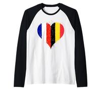 Drapeau France Belgique Génial pour Fier Français Belge Manche Raglan