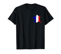 Drapeau France Bleu Blanc Rouge 14 juillet Carte de France T-Shirt